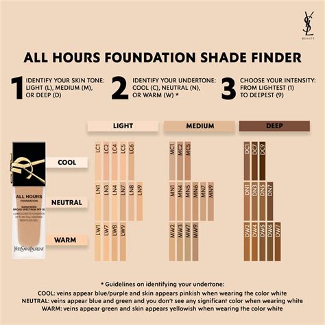 ysl glow foundation sample|YSL foundation colour chart.